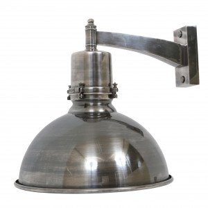 messing lamp in de kleur antiek zilver/wit met een E27 fitting