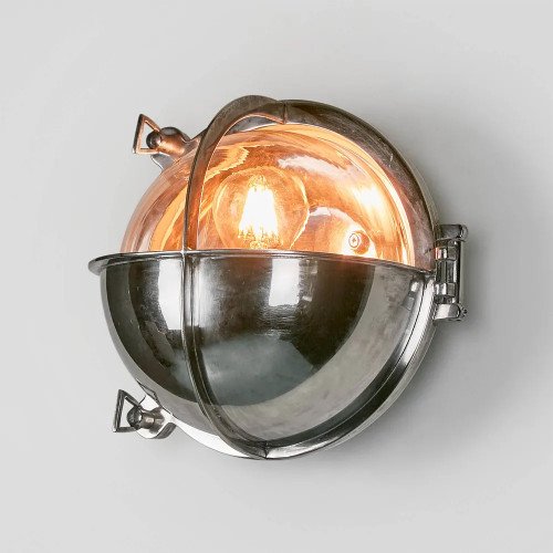 maritieme lampen - Scheepslamp Taylor antiek zilver - scheepsverlichting - Nostalux
