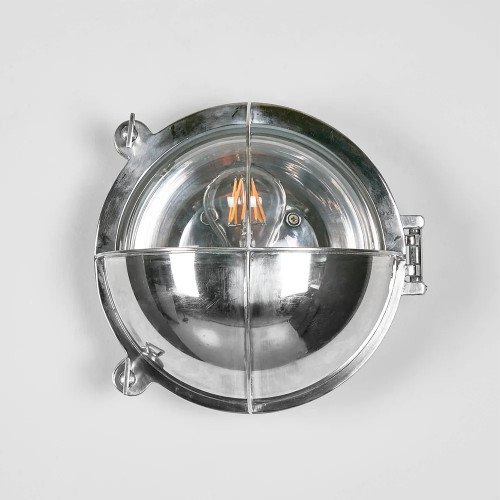 maritieme lampen - Scheepslamp Taylor antiek zilver - scheepsverlichting - Nostalux