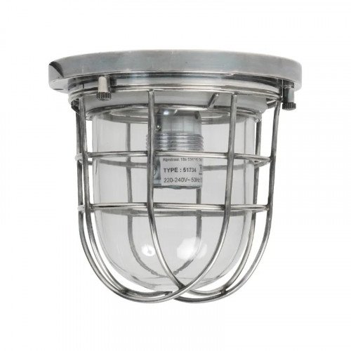 messing lamp in de kleur antiek zilver met een E27 fitting