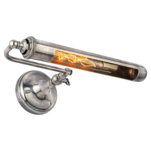 messing lamp in de kleur antiek zilver met een E27 fitting