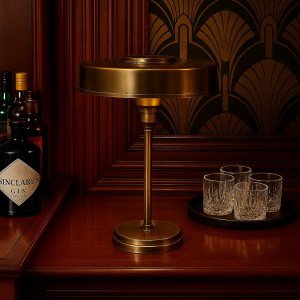 hotel chique tafellamp gemaakt van echt messing exclusieve binnenverlichting