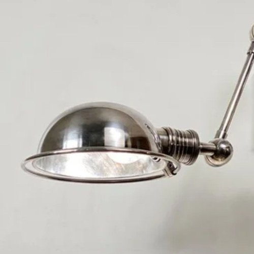 messing lamp in de kleur antiek zilver met een E27 fitting