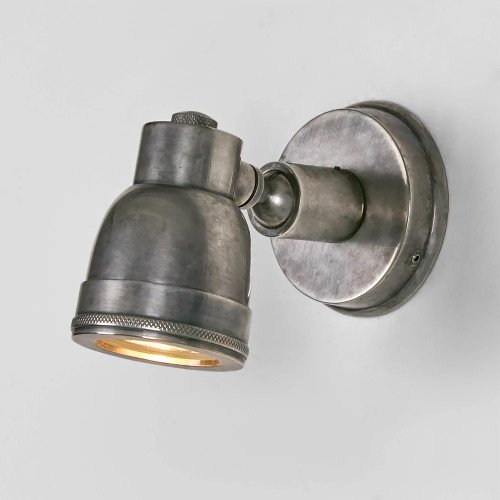 Indigo Swirl outdoor spot vintage zilver gemaakt van messing opbouwspot