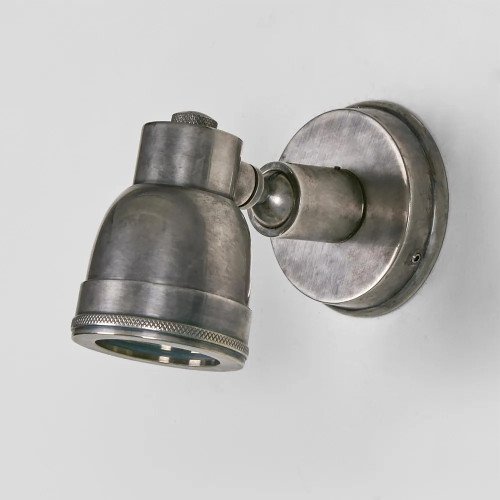 Indigo Swirl outdoor spot vintage zilver gemaakt van messing opbouwspot