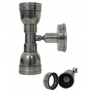 messing lamp in de kleur antiek zilver met een GU10 fitting