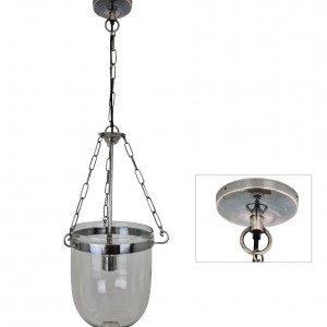 messing lamp in de kleur antiek zilver met een E27 fitting