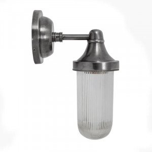 messing lamp in de kleur antiek zilver met een E27 fitting