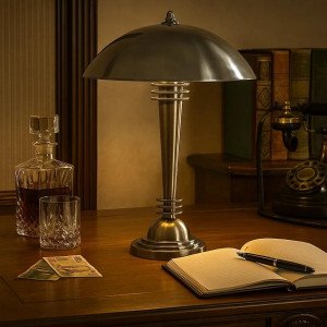 messing lamp in de kleur antiek zilver met een E27 fitting messing lamp in de kleur antiek zilver met een E27 fitting