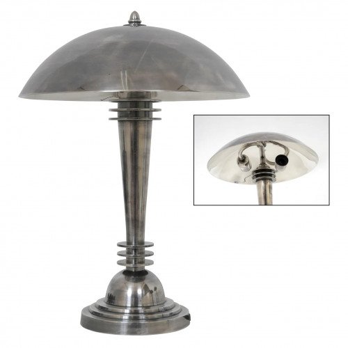 messing lamp in de kleur antiek zilver met een E27 fitting