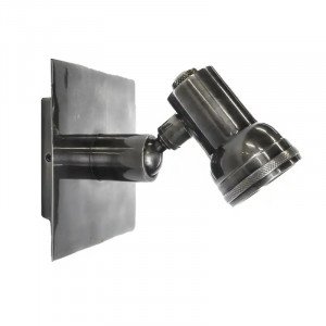 messing lamp in de kleur antiek zilver met een GU10 fitting