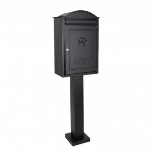 Brievenbus B20 staand matzwart aluminium landelijke brievenbus