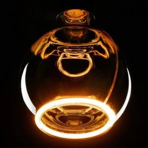 Decoratie led lamp exclusief voorgegeven met een led ring aan de onderzijde in de kleur smokey grey van het merk segula