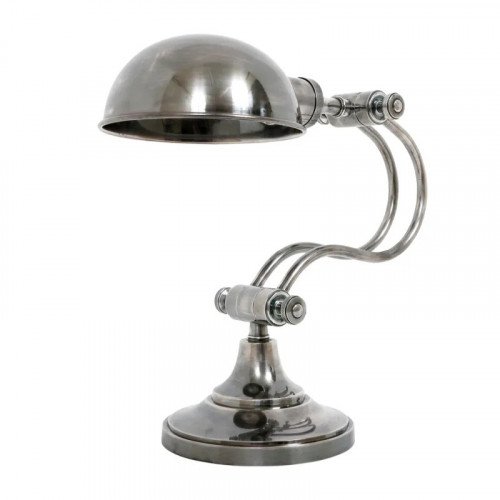 messing lamp in de kleur antiek zilver met een E27 fitting