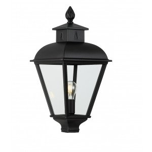 Vondel aluminium kap buitenlamp in zwarte uitvoering en in klassieke stijl 