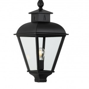 Vondel aluminium kap buitenlamp in zwarte uitvoering en in klassieke stijl 