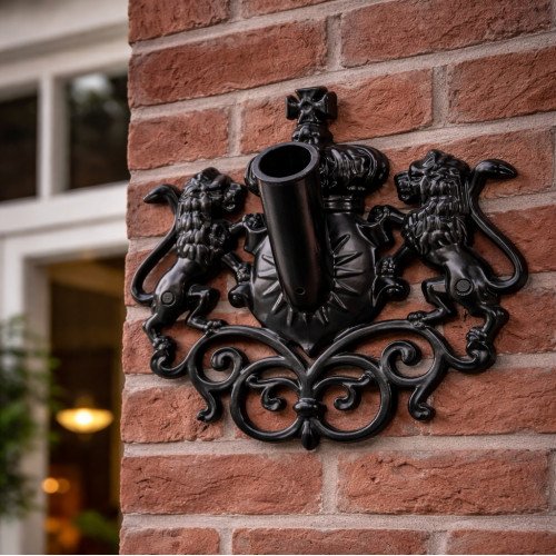 Geveldecoratie - Vlaggenstokhouder Leeuw klassiek - KS Verlichting - Nostalux - Vlaggenmasthouders 27 cm