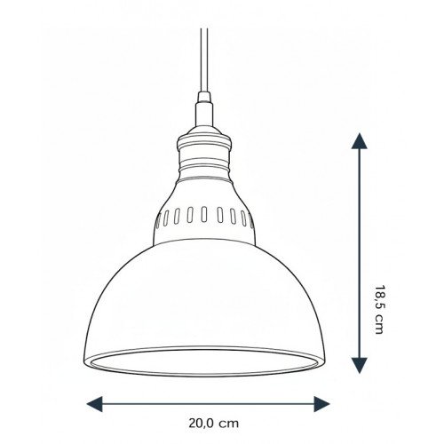 Industriele vintage Dakota Hanglamp