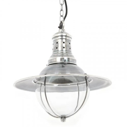 messing lamp in de kleur antiek zilver met een E27 fitting