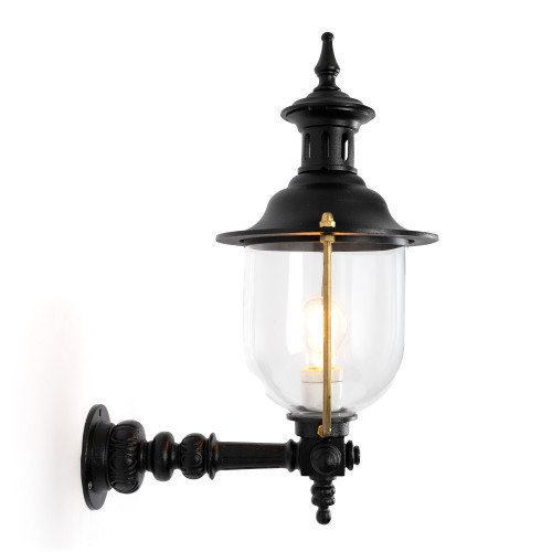 Buitenlamp Lindau muurlamp zwart aluminium modern