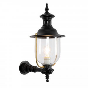 Buitenlamp Lindau muurlamp zwart aluminium modern