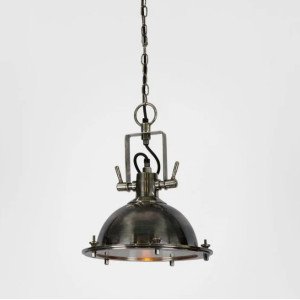 messing lamp in de kleur antiek zilver met een E27 fitting hotel chique E27