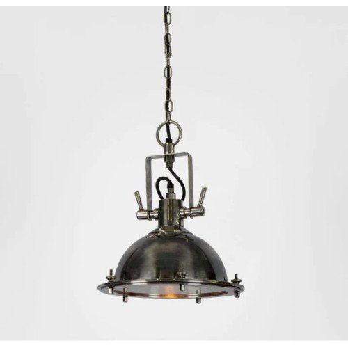 messing lamp in de kleur antiek zilver met een E27 fitting hotel chique E27