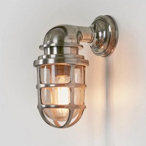 Nostaluce Industriele vintage stallamp Brooklyn messing - wandlamp - muurlamp | Nostalux.nl