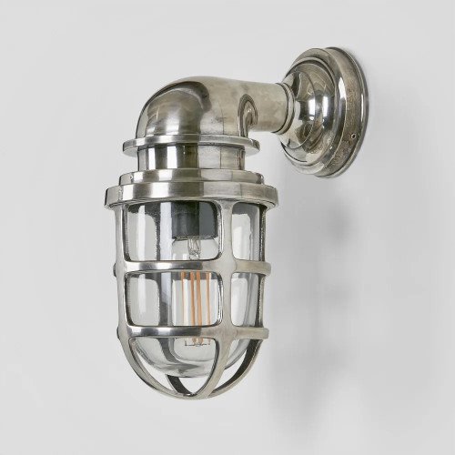Nostaluce Industriele vintage stallamp Brooklyn messing - wandlamp - muurlamp | Nostalux.nl
