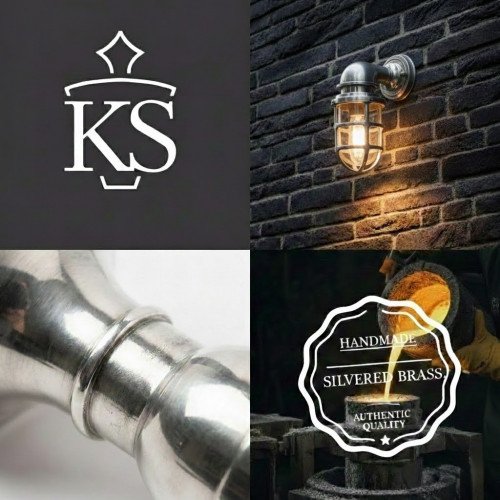 Nostaluce Industriele vintage stallamp Brooklyn messing - wandlamp - muurlamp | Nostalux.nl
