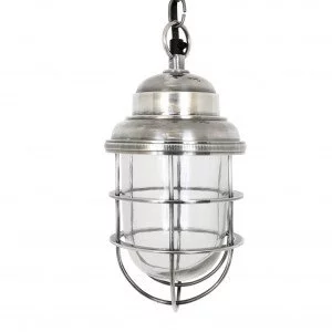 messing lamp in de kleur antiek zilver met een E27 fitting