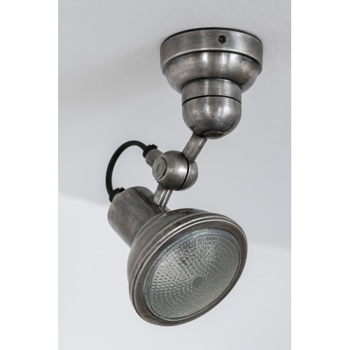 Nostaluce Plafond- en Wandspot Memphis Antique Silver spot | Nostalux.nl