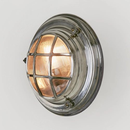 messing lamp in de kleur antiek zilver met een E27 fitting