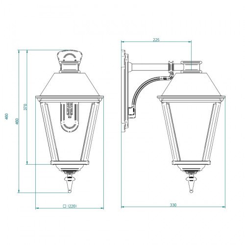 Halle Alu - KS Verlichting - Buitenverlichting Vierkant