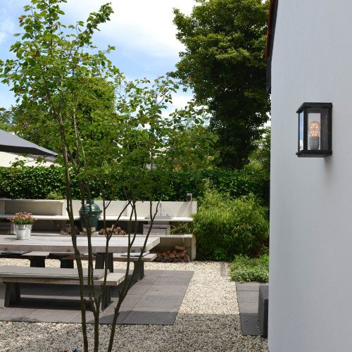 verlichting veranda - bronzen buitenlamp Capital klein - jaren 30 buitenlamp - Nostalux