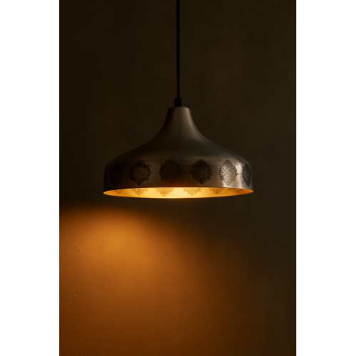 Koop de Alu Shiny Flat L hanglamp Ø28 cm – moderne, zilveren aluminium lamp met E27 fitting. Geschikt voor keuken, hal of woonkamer. Bestel online bij Nostalux!