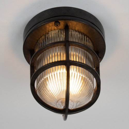 Buitenlamp Gibraltar plafondlamp Sokkellamp nautisch zwart