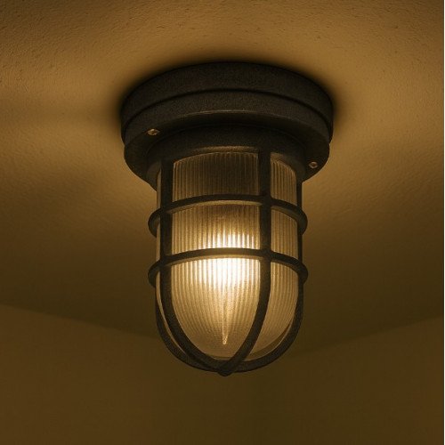 Buitenlamp Gibraltar plafondlamp Sokkellamp nautisch zwart