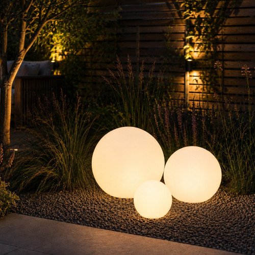 Bol opaal Ø 30 incl. flens (3681) - KS Verlichting - Tuinverlichting Bol