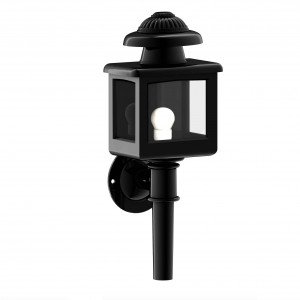 Buitenlamp klassiek muurlamp zwart aluminium