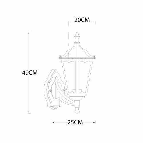 Buitenlamp met sensor zwart - Ancona staand + bewegingssensor - KS Verlichting - Nostalux aanbieding