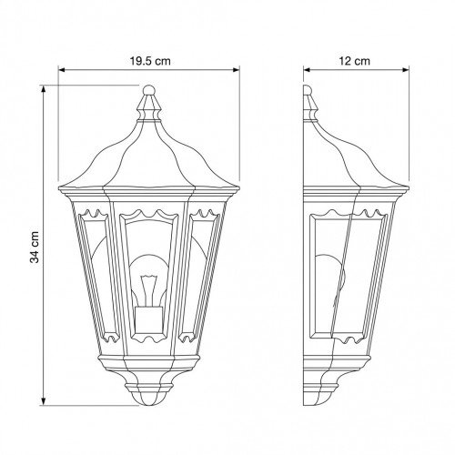 Buitenlamp Maritiem wandlamp brons klassiek