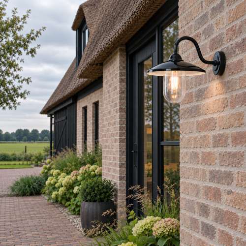 Buitenlamp brig zwart Dag Nacht sensor LED Schemersensor