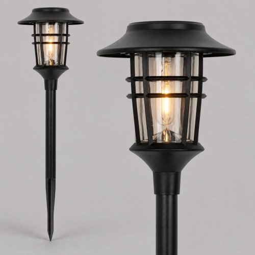 Fakkel zwart op zonne energie, sfeerverlichting voor buiten, LED solar Zwart Del Sol, Nostalux solar buitenlamp