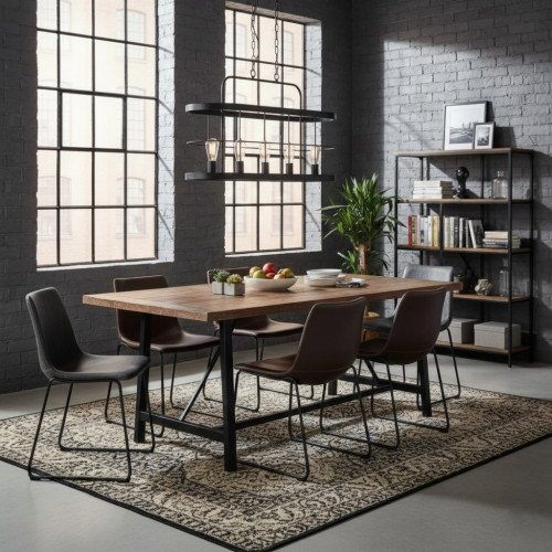 Benson 5 hanglamp zwart metaal 5×E27 industriële metalen lamp