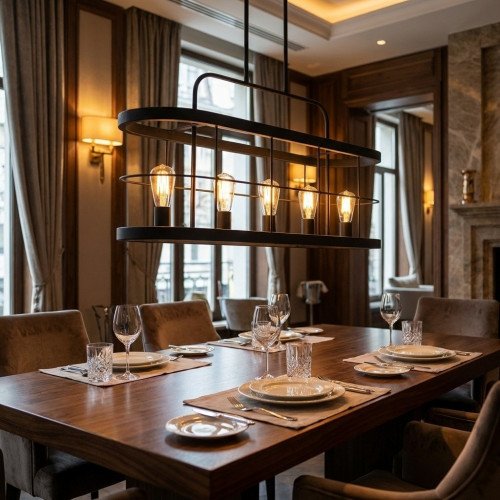 Benson 5 hanglamp zwart metaal 5×E27 industriële metalen lamp