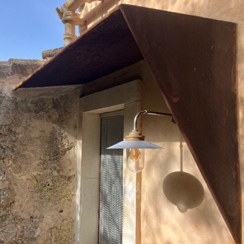 Gietijzeren Stallamp Provence buitenlamp Roest Koper