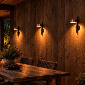 Set 3 Orion wandlamp koper IP44 G9 LED buitenwandlamp