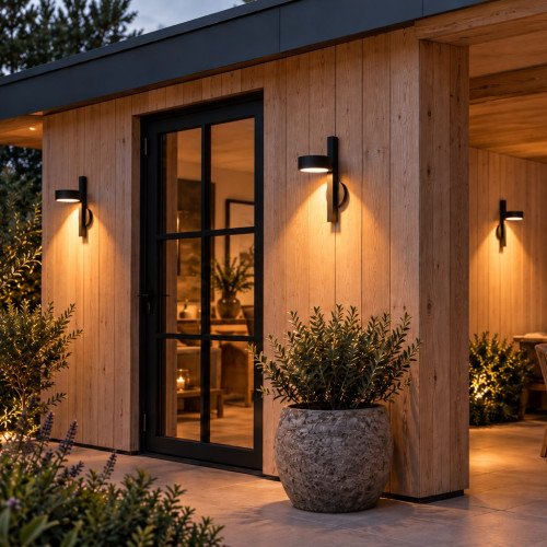 Wandlamp Orion, mat zwart, binnenverlichting, buitenverlichting, buitenlamp, stijlvol, modern