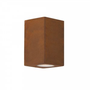 Moderne buitenlamp wandlamp Geo Down Corten gemaakt van cortenstaal